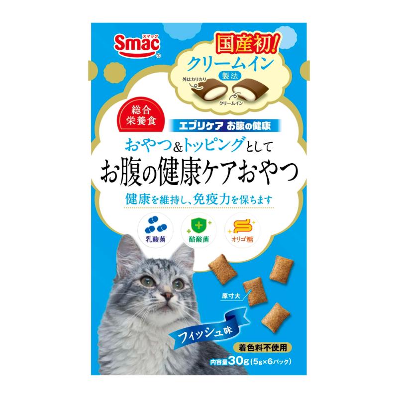 【40個セット】スマック エブリケア猫　クリームイン　お腹の健康　フィッシュ味３０ｇ｜スペシャルスペース　ペット館