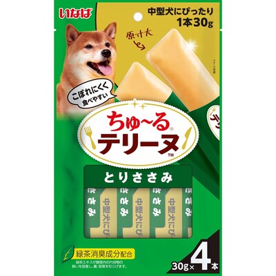 【48個セット】いなばペットフード ちゅーるテリーヌ 中型犬用とりささみ30g×4P|スペシャルスペース ペット館