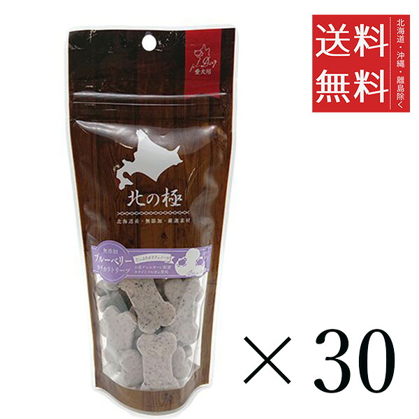 ファイン・ツー 北の極 ブルーベリーカリカリトリーツ80g&times;30個セット まとめ買い 犬 おやつ 国産 ご褒美 まとめ買い 送料無｜スペシャルスペース