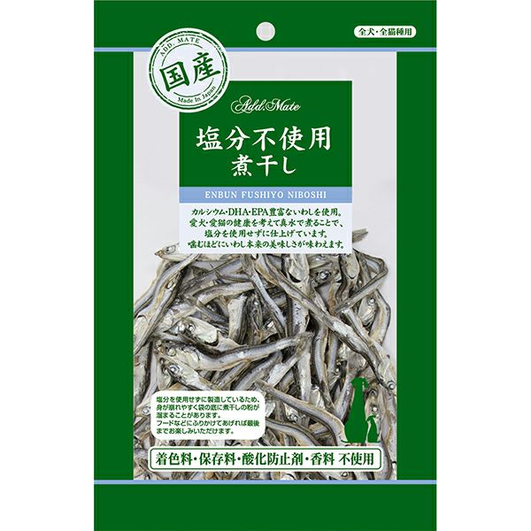【同梱不可】【30個書き割り】ペティオ Add.Mate アドメイト 原料品トリーツ 塩気不当てはめる煮干し 35g