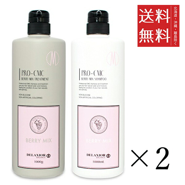 千代田化学 デラクシオ プロ CMC ベリーミックス シャンプー 1000ml＋トリートメント 1000g 各2個セット まとめ買い ヘアケア 無着色 シリコンフリー ノンシリコン