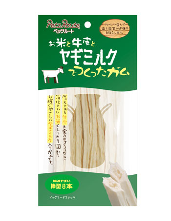【同梱不可】【24個仕掛ける】ペッツルート お米と牛革と野羊市乳でつくったチュインガム棒型8本