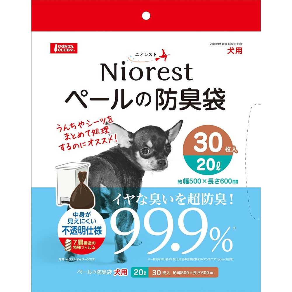 【同梱不可】【12個セット】 株式会社マルカン ニオレストペールの防臭袋20L犬用30枚|スペシャルスペース