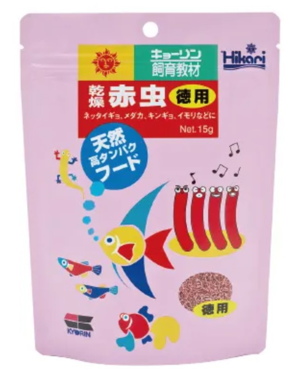【同梱不可】【50個セット】 キョーリン　ひかり 飼育教材 乾燥赤虫 徳用 15g