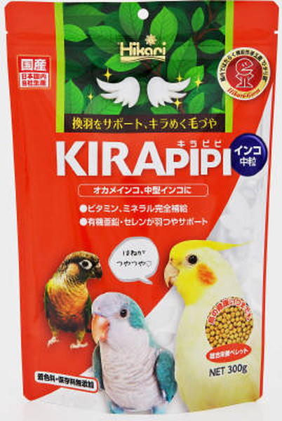 【同梱不可】 【10個セット】キョーリン　ひかりキラピピ インコ 中粒 300g