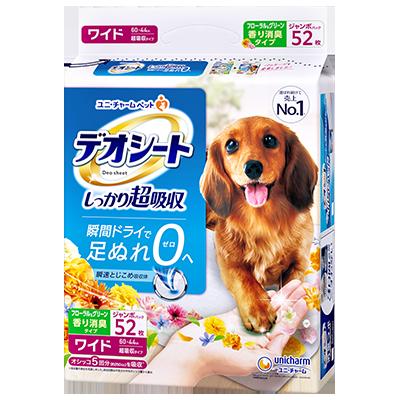 【同梱不可】【4個仕掛ける】ユニ・チャーム デオシートしっかり超吸いあげる芳ばしさ消臭タイプホワイトフローラル\u0026緑であること水呑みの芳ばしさ広広とした52枚