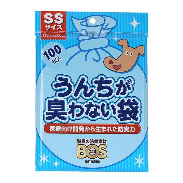 【同梱不可】【30個セット】クリロン化成 うんちが臭わない袋BOS ペット用SSサイズ 100枚入り