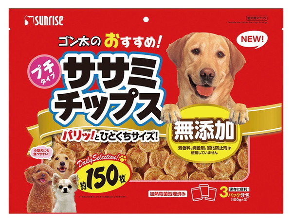 【同梱不可】【5個セット】マルカン ゴン太のおすすめササミチップス300g(約150枚)
