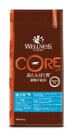 【同梱不可】【4個仕掛ける】ウェルペット・ジャパン ウェルネスコア 成犬用 オーシャンフィッシュ 800g