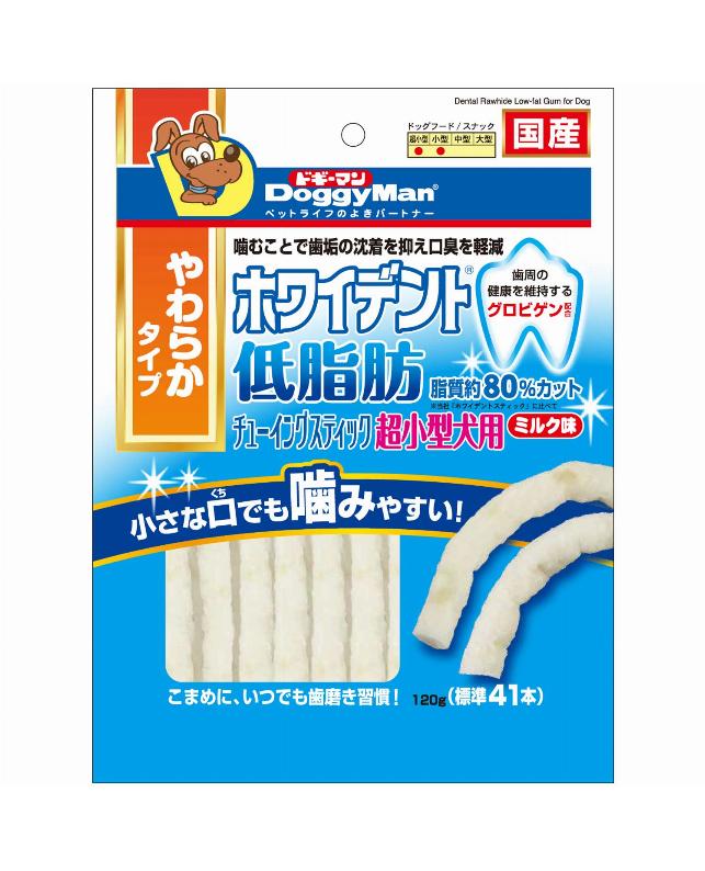 【同梱不可】【24個仕掛ける】ドギーマンハヤシ ホワイデント低脂肪組織チューイングスティック超小型犬用市乳味120g