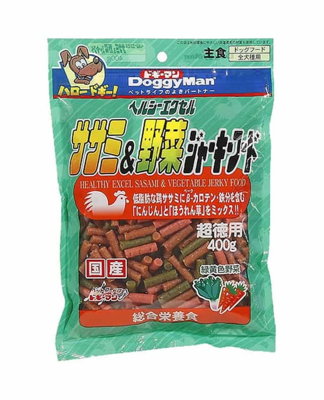 【同梱不可】【12個セット】ドギーマンハヤシ ドギーマンヘルシーエクセルササミ&野菜ジャーキーフード400g
