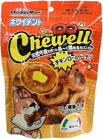 【同梱不可】【24個仕掛ける】ホワイデントChewellチキンロールドーナツ95g