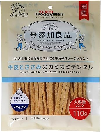 【同梱不可】【24個セット】ドギーマン無添加良品牛皮とささみのカミカミデンタル110g