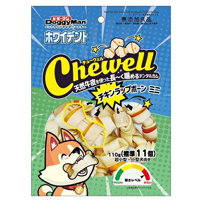 【同梱不可】【24個セット】ドギーマンハヤシ ドギーマン ホワイデント CheweLL チキンラップボーン ミニ 110g(標準11個)