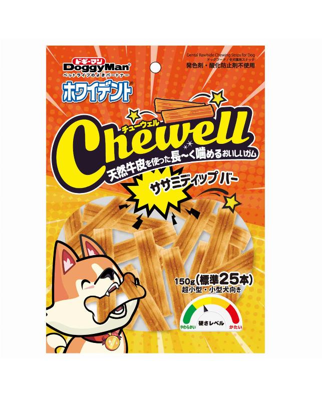 【同梱不可】【24個セット】ドギーマンハヤシ ホワイデント CheweLL ササミディップバー 150g(標準25本)