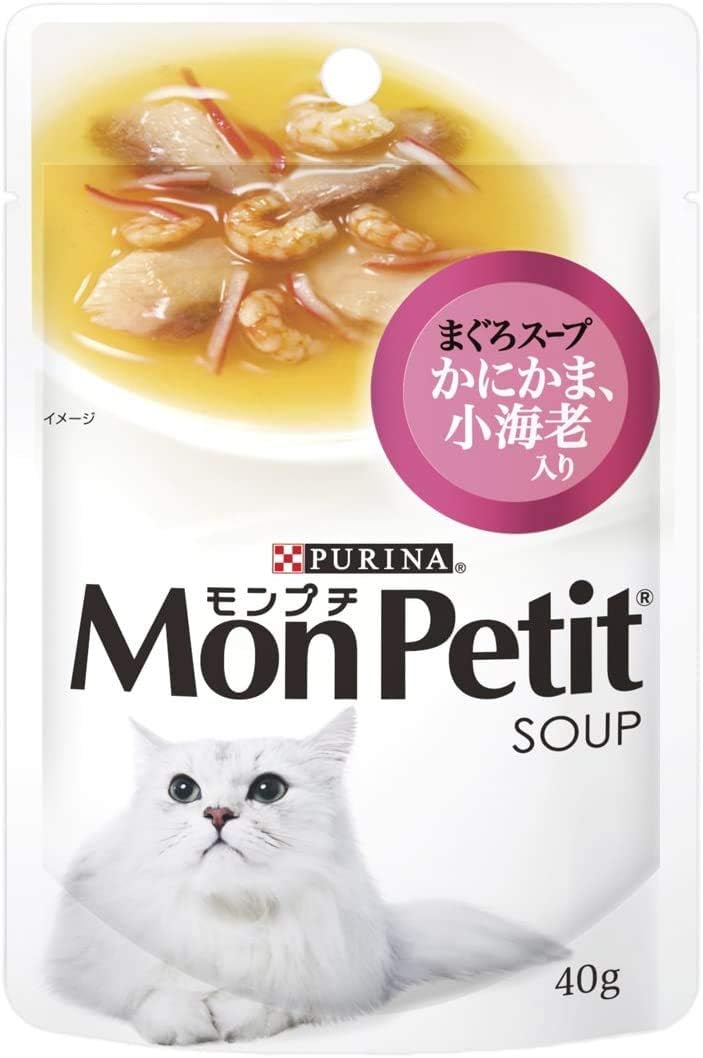【同梱不可】【96個セット】ネスレ日本 モンプチスープ まぐろスープかにかま、小海老入り 40g