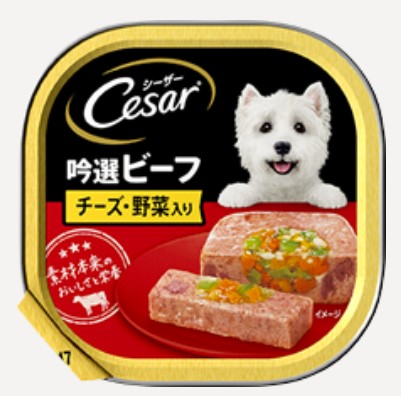 【同梱不可】【96個セット】 マースジャパンリミテッド シーザー吟選ビーフチーズ・野菜入り100g|スペシャルスペース