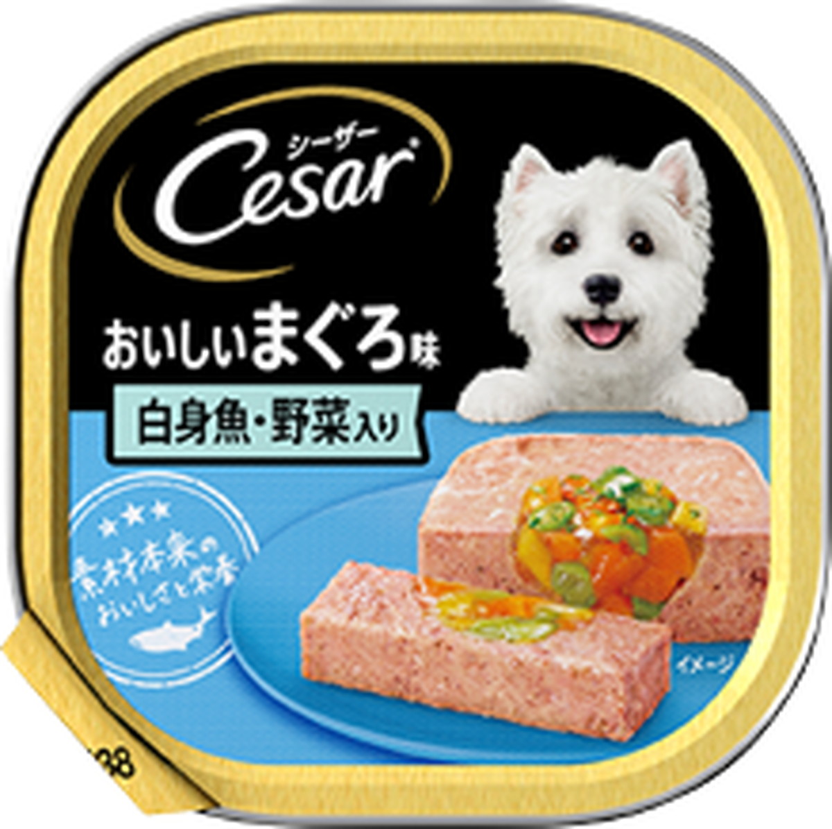 【同梱不可】【48個セット】 マースジャパンリミテッド シーザーおいしいまぐろ味白身魚・野菜入り100g 8,207円