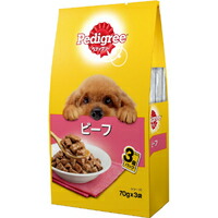 【同梱不可】【24個セット】マースジャパンリミテッド ペディグリー成犬用ビーフ70g×3袋