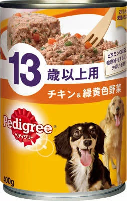 【同梱不可】【24個仕掛ける】マースジャパンリミテッド ペディグリー13歳以上用意気地無し＆緑黄色草片400g