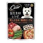 【同梱不可】【80個セット】 マースジャパンリミテッド シーザー自然素材レシピ蒸しささみ・厳選ビーフ＆パプリカ・いんげん60g