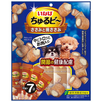 【同梱不可】【32個セット】いなばペットフード ちゅるビ～ささみと焼ささみ関節の健康配慮10g&times;7袋｜スペシャルスペース