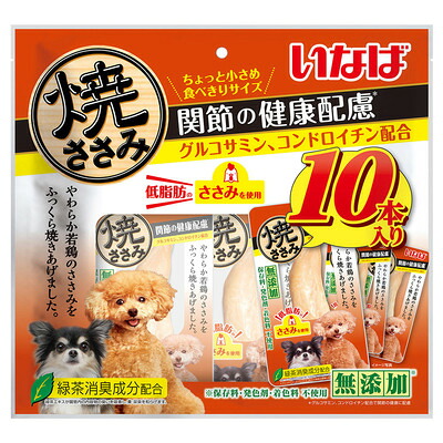 【同梱不可】【12個セット】いなばペットフード 焼ささみ関節の健康配慮10本 8,113円
