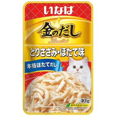 【同梱不可】【48個セット】いなばペットフード　金のだしとりささみ・ほたて味40g