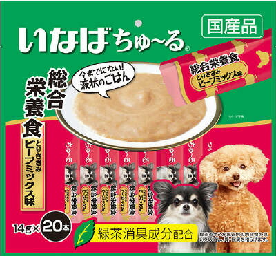 【同梱不可】【8個セット】いなばペットフード ちゅ～る 総合栄養食 とりささみ ビーフミックス味 20本入り
