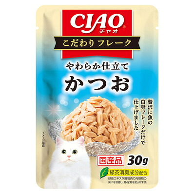【同梱不可】【96個仕掛ける】いなば愛玩動物ボンネット  CIAOこだわりフレークかつお30g