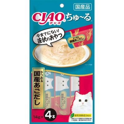 【同梱不可】【24個セット】いなばペットフード CIAOちゅ～るかつお＆国産あごだし14g×4本