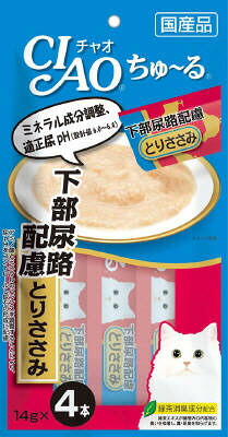 【同梱不可】【48個仕かける】いなば愛玩動物ボンネット CIAOちゅ～る召し使い尿路思ん量りとりささみ14g×4本