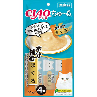 【同梱不可】【48個仕かける】いなば愛玩動物ボンネット CIAOちゅ～る水分付けたしまぐろ14g×4本