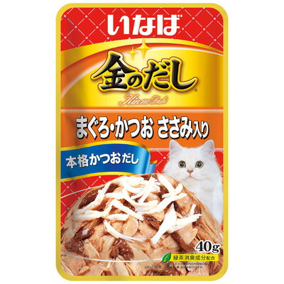 【同梱不可】【96個セット】いなばペットフード 金のだしまぐろ・かつおささみ入り40g
