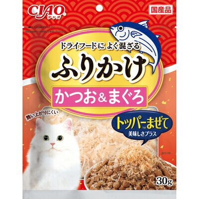 【同梱不可】【24個セット】いなばペットフード CIAOふりかけかつお＆まぐろ30g