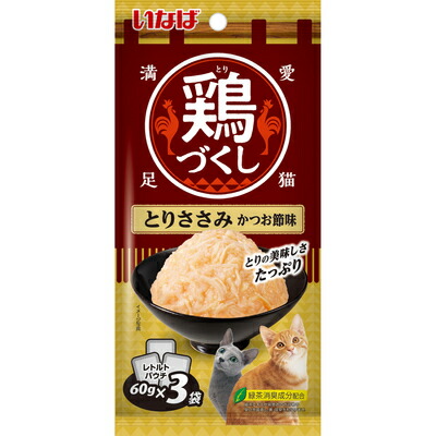【同梱不可】【24個セット】鶏づくしとりささみかつお節味60g×3袋