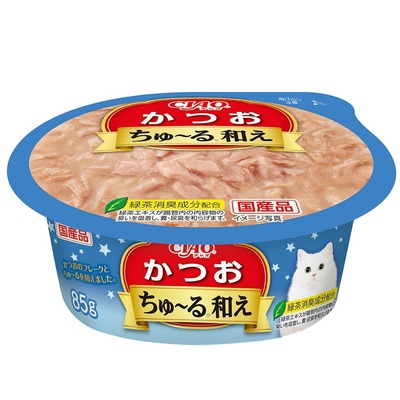 【同梱不可】【48個セット】CIAOちゅ～る和えカップかつお85g｜スペシャルスペース