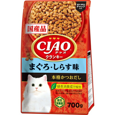 【同梱不可】【12個セット】いなばペットフード CIAO クランキー まぐろ・しらす味 700g