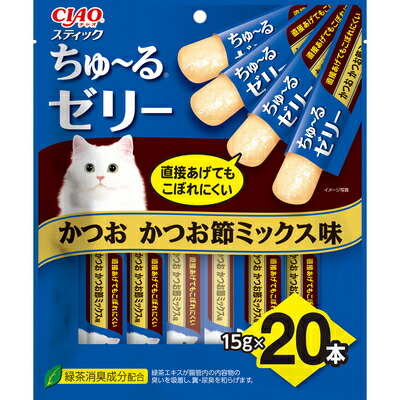 【同梱不可】【16個セット】いなばペットフード CIAOスティックかつお かつお節ミックス味15g×20本