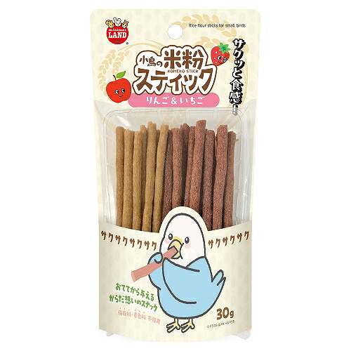 【同梱不可】【36個セット】マルカン 小鳥の米粉スティック　りんご＆いちご３０ｇ