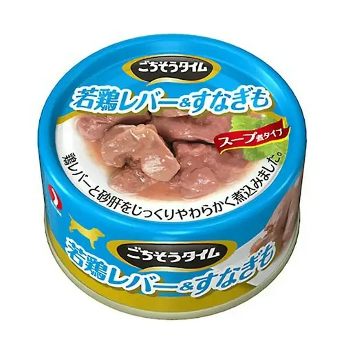 【同梱不可】【36個セット】ごちそうタイム若鶏レバー＆すなぎも80g