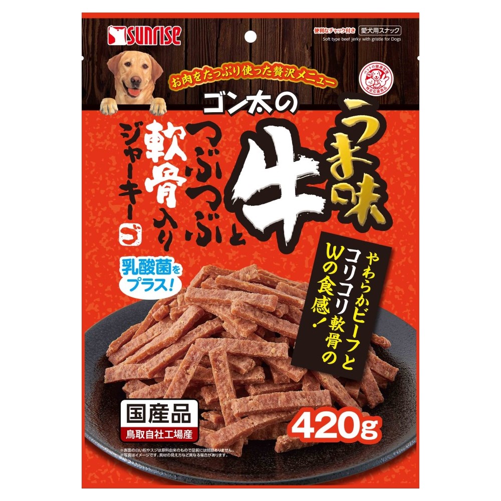 【同梱不可】【24個仕掛ける】マルカン（サンライズ） ゴン太のうま味牛とつぶつぶ軟骨入り口・入口ジャー手がかり 420g