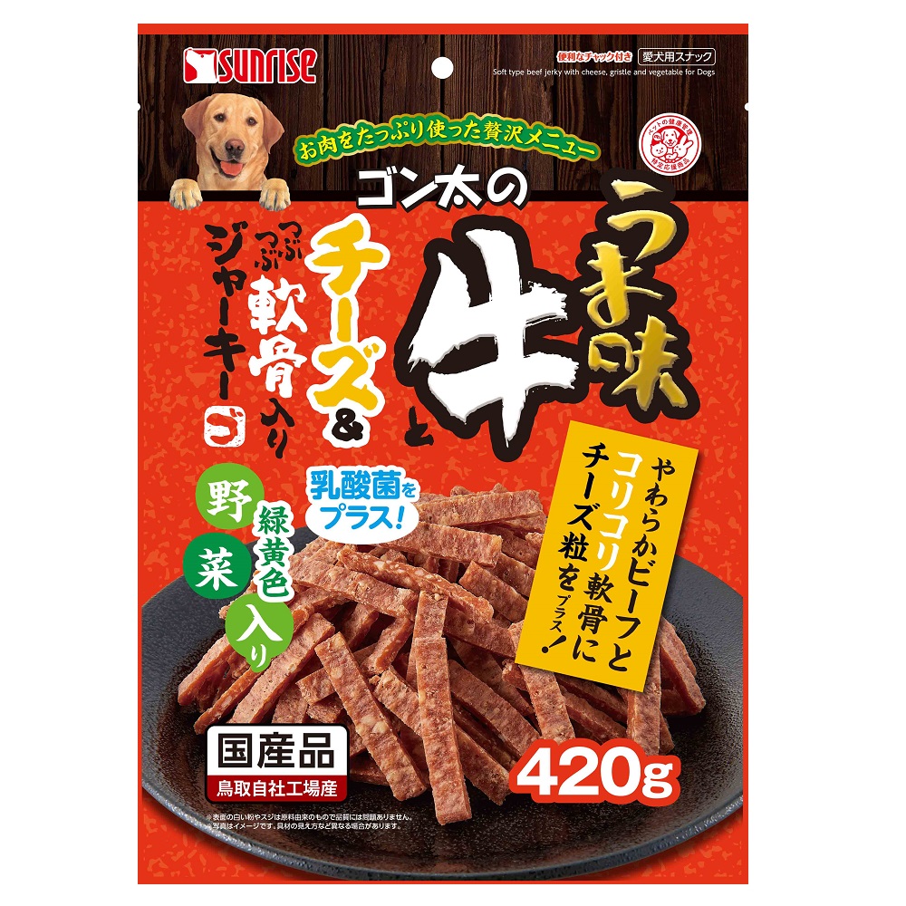 【同梱不可】【24個仕掛ける】マルカン（サンライズ） ゴン太のうま味牛と乾酪＆つぶつぶ軟骨入り口・入口ジャー手がかり緑黄色蔬菜入り口・入口 420g