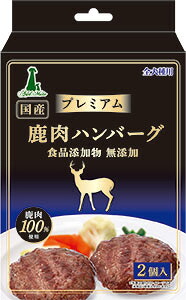 【同梱不可】【30個セット】ペティオ Add.Mateプレミアム鹿肉ハンバーグ2個入 12,103円