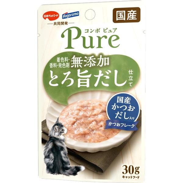 【同梱不可】【48個セット】コンボピュアキャットパウチかつお・国産かつおだし入り30g