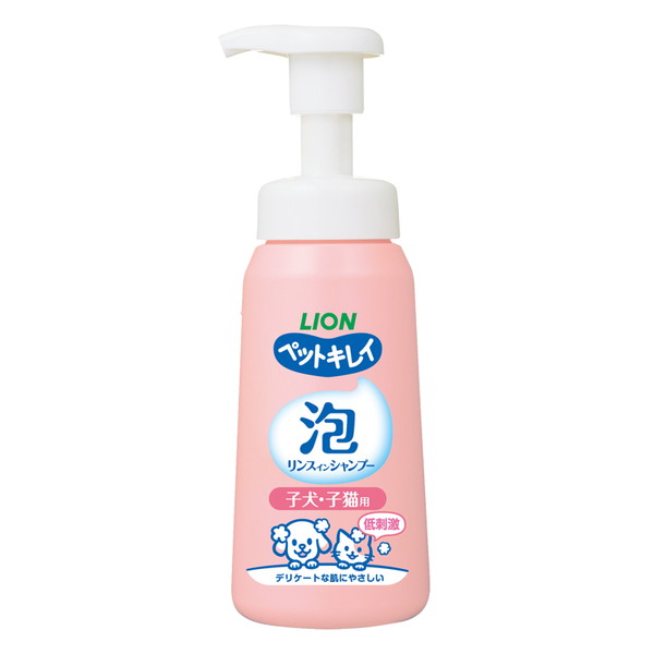 【同梱不可】【24個セット】 ライオンペット ペットキレイ 泡リンスインシャンプー 子犬・子猫用 230ml｜スペシャルスペース