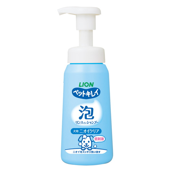 【同梱不可】【24個セット】 ライオンペット ペットキレイ 泡リンスインシャンプー 犬用 ニオイクリア 230ml｜スペシャルスペース