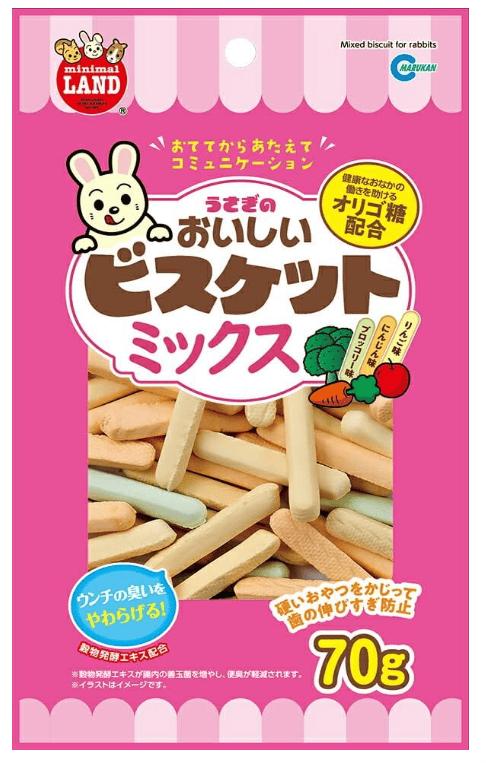 【同梱不可】【36個セット】株式会社マルカン うさぎのおいしいビスケットミックス70g|スペシャルスペース