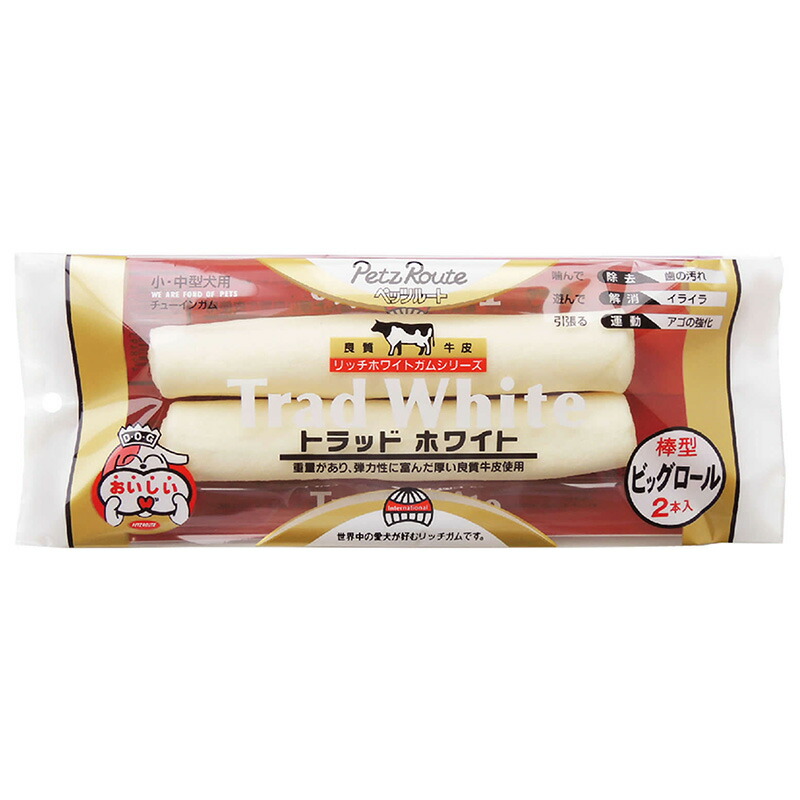 【同梱不可】【36個セット】ペッツルート トラッドホワイトガム トラッドホワイトガム骨型ビッグロール2本 24,594円