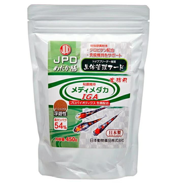 【同梱不可】【12個セット】ニチドウ JPDめだか膳メディメダカIGA450g 17,248円